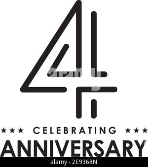 4th year anniversary emblem logo design vector template Stock Vector