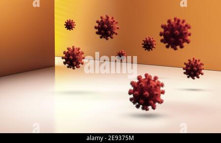 Virus background 3d illustration Stock Photo