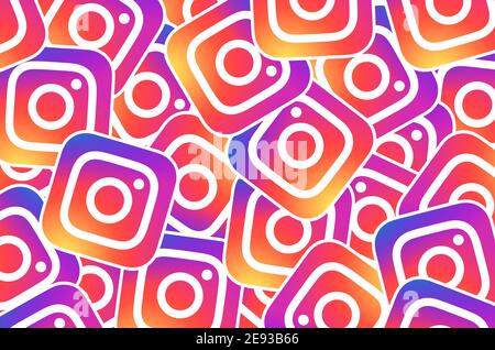 Instagram icon logo Stock Photo