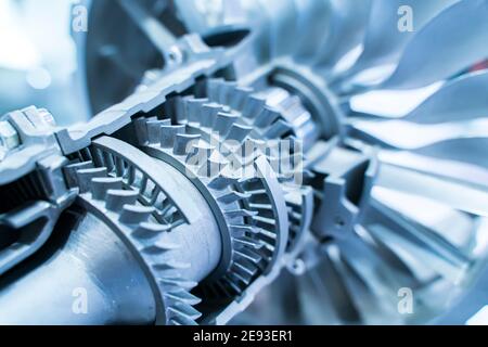 Printing 3D printer jet engine printed model plastic Stock Photo