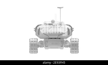 mars lander and astronaut 3D render science fiction illustration Stock ...