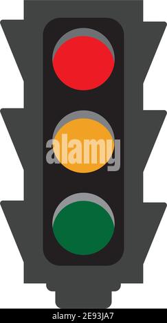 Traffic Light Icon Vector Design Template Traffic light signal - Vector icon Stock Vector
