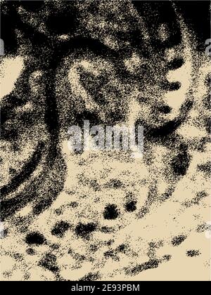 abstract vector ink drawing, graphite strokes on a white background Stock Vector