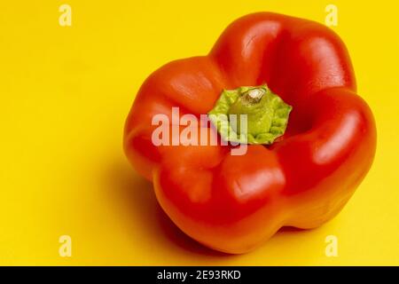 Studio food still life contrasted against a seamless dark yellow background. Stock Photo