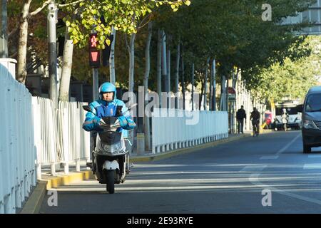 Work on the way of delivery Stock Photo