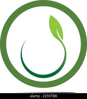 Abstract nature logo icon vector design of leaves Stock Vector