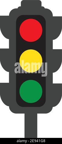 Traffic Light Icon Vector Design Template Traffic light signal - Vector icon Stock Vector