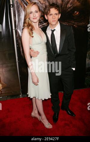 Actors Evan Rachel Wood and Jamie Bell attend the Universal Pictures' premiere of 'King Kong' December 5, 2005 in New York City. Stock Photo