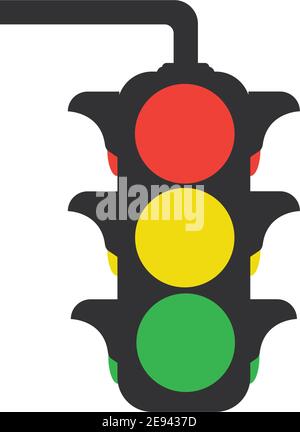 Traffic Light Icon Vector Design Template Traffic light signal - Vector icon Stock Vector