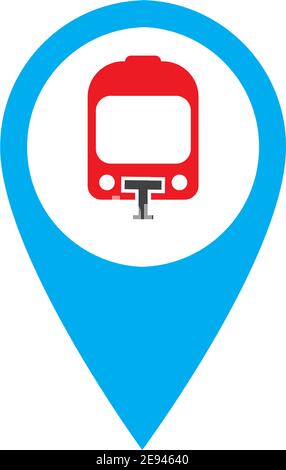 Transport buttons set with map Vector illustration transportation map point icon  transport pointers on map Stock Vector