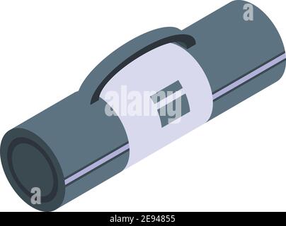 Fitness yoga mat icon. Isometric of fitness yoga mat vector icon for web design isolated on white background Stock Vector