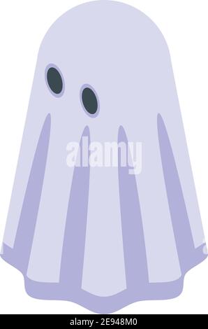 Horror ghost icon. Isometric of horror ghost vector icon for web design isolated on white background Stock Vector