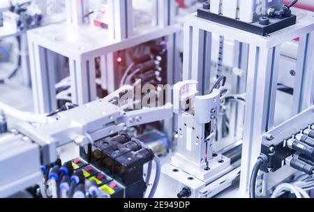 automatic machine tool in industrial manufacture factory,Smart factory industry 4.0 concept. Stock Photo