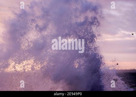 Giant sea waves - stock photo Stock Photo