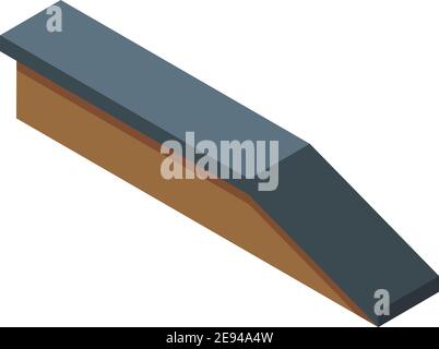 Street ramp icon. Isometric of street ramp vector icon for web design isolated on white background Stock Vector
