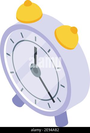 Table clock icon. Isometric of table clock vector icon for web design isolated on white background Stock Vector