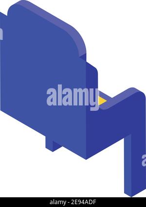 Child seat bike icon. Isometric of child seat bike vector icon for web design isolated on white background Stock Vector