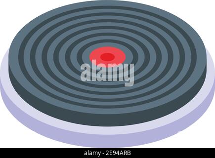 Hot burning gas stove icon. Isometric of hot burning gas stove vector icon for web design isolated on white background Stock Vector