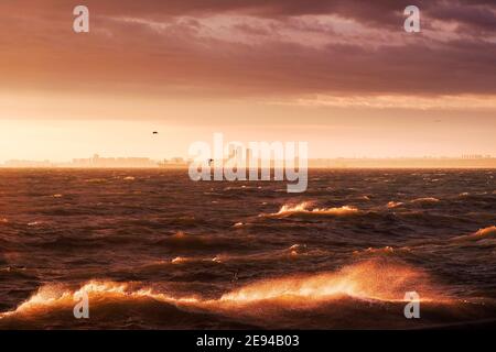 Giant sea waves - stock photo Stock Photo