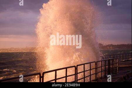 Giant sea waves - stock photo Stock Photo