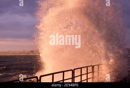 Giant sea waves - stock photo Stock Photo