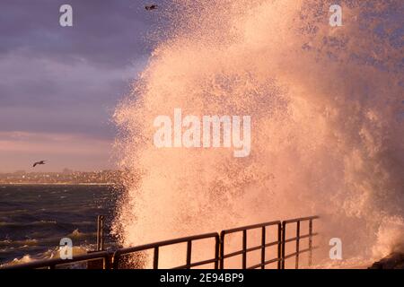 Giant sea waves - stock photo Stock Photo