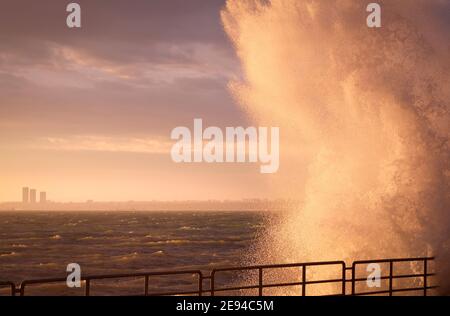 Giant sea waves - stock photo Stock Photo