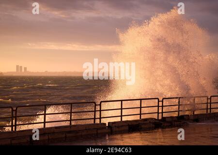 Giant sea waves - stock photo Stock Photo