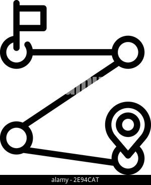 Destination itinerary icon. Outline destination itinerary vector icon for web design isolated on white background Stock Vector