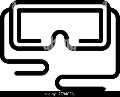 Cover medical glasses icon. Outline cover medical glasses vector icon for web design isolated on white background Stock Vector