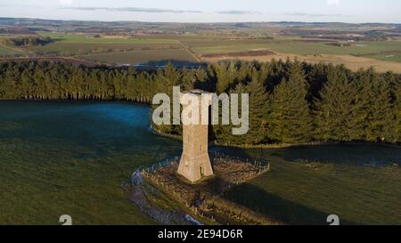 The Prop of Ythsie memorial tower on the Haddo Estate near Tarves ...