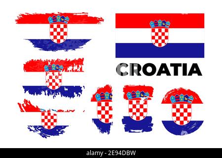 Flag of Croatia country. Happy Independence day of Croatia  Stock Vector