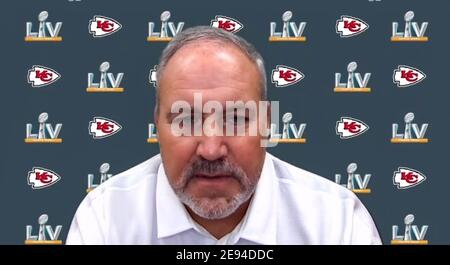 Kansas City Chiefs special teams coach Dave Toub wears a Salute to Service  top during pre-game warmups before an NFL football game against the Dallas  Cowboys, Sunday, Nov. 21, 2021 in Kansas