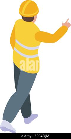 Tunnel worker icon. Isometric of tunnel worker vector icon for web design isolated on white background Stock Vector