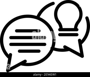 Tips idea icon. Outline tips idea vector icon for web design isolated on white background Stock Vector