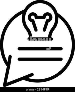 Hint tips icon. Outline hint tips vector icon for web design isolated on white background Stock Vector