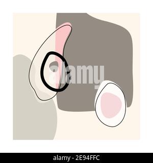 Geometric background, abstract pastel vector shapes. Contemporary abstract poster, modern brochure Stock Vector