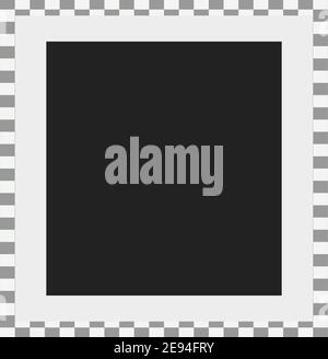 Old photo frame isolated on transparent background. Blank frame vector . Stock Vector