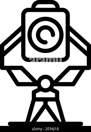 Builder device icon. Outline builder device vector icon for web design isolated on white background Stock Vector