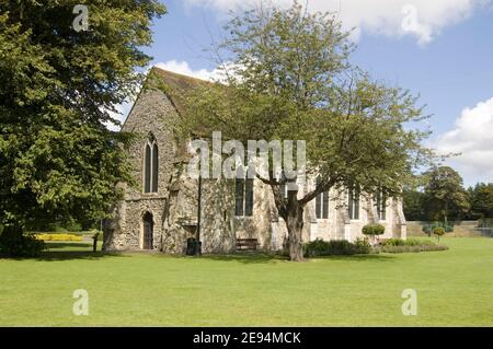 The historic former Franciscan friary known as the Guildhall in Priory Park, Chichester, West Sussex. Built in the 13th century it housed the court in Stock Photo