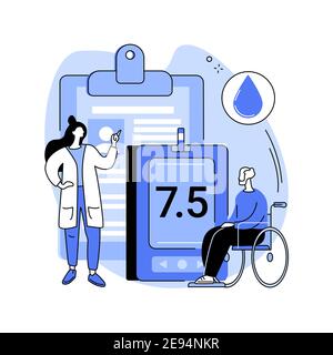 Diabetes mellitus abstract concept vector illustration. Stock Vector