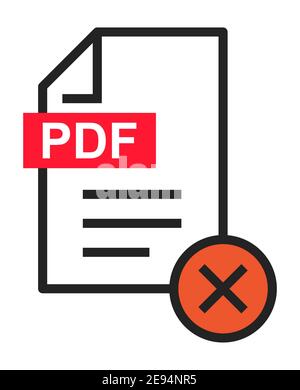 PDF file download modern icon. Document text, symbol web format information . Stock Vector