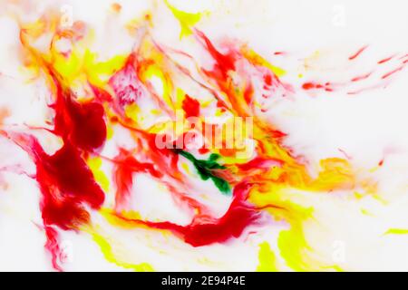 Abstract colorful background, soft fluid art wallpaper. Mixing paints and colors, modern art. Stock Photo