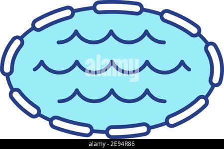 Swimming pool RGB color icon Stock Vector