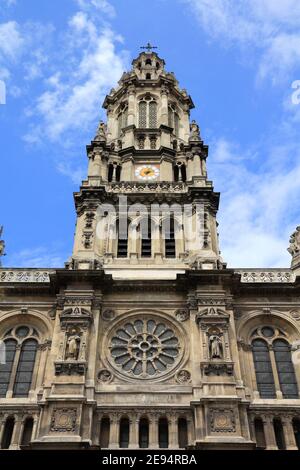 Paris, France - Saint Trinity Church in 9th arrondissement. UNESCO World Heritage Site. Stock Photo