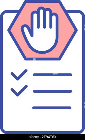 Create no list RGB color icon Stock Vector