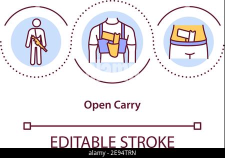 Open carry concept icon Stock Vector