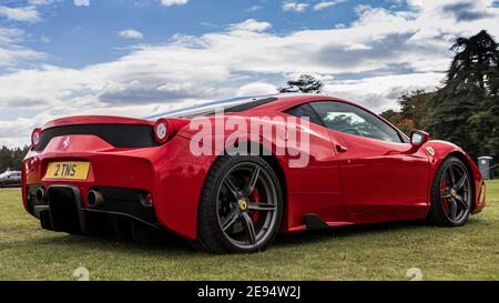 Ferrari 458 Speciale on show at the Concours d’Elegance held at Blenheim Palace on the 26 September 2020 Stock Photo