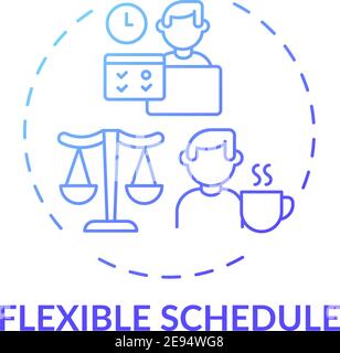 Flexible schedule concept icon Stock Vector