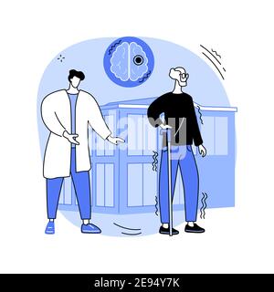 Parkinson disease abstract concept vector illustration. Stock Vector